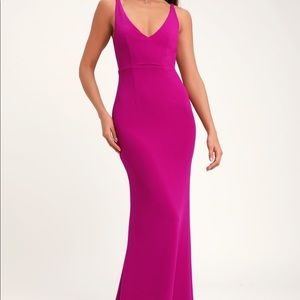 Lulus | Melora Magenta Sleeveless Maxi Dress